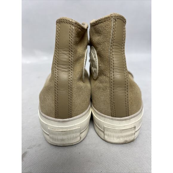 Converse Chuck Taylor All Star Lift Shoes Womens Size 9 Tan Suede Platform - Picture 5 of 13